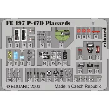 Eduard - P-47D Thunderbolt Placards