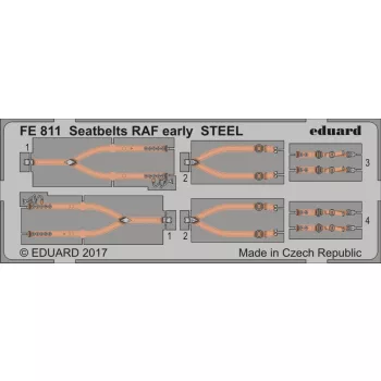 Eduard - Seatbelts RAF early STEEL