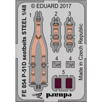 Eduard - P-51D seatbelts STEEL for Airfix