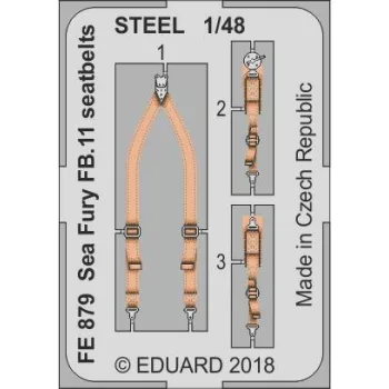 Eduard - Sea Fury FB.11 seatbelts STEEL f.Airfix
