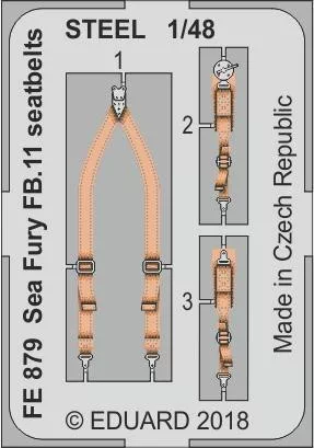 Eduard - Sea Fury FB.11 seatbelts STEEL f.Airfix