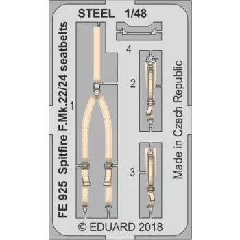 Eduard - Spitfire F.Mk.22/24 seatbelts STEEL f.Ai