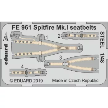 Eduard - Spitfire Mk.I seatbelts STEEL f. Tamiya