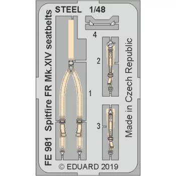 Eduard - Spitfire FR Mk.XIV seatbeltsSTEEL f.Airf