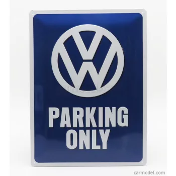   Edicola - Accessories 3D Metal Plate - Volkswagen Parking Only Blue White