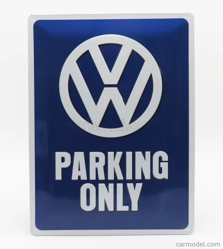 Edicola - Accessories 3D Metal Plate - Volkswagen Parking Only Blue White