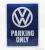 Edicola - Accessories 3D Metal Plate - Volkswagen Parking Only Blue White