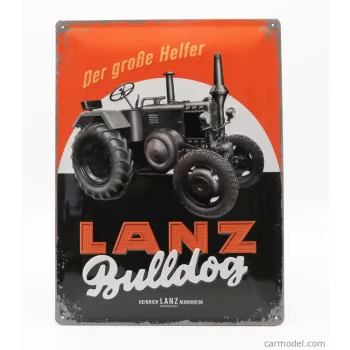   Edicola - Accessories 3D Metal Plate - Lanz Bulldog Black Orange