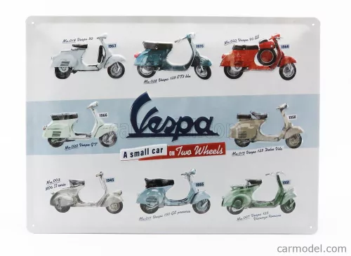 Edicola - Accessories 3D Metal Plate - Piaggio Vespa Collage White Red Blue