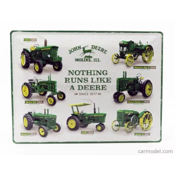   Edicola - Accessories 3D Metal Plate - John Deere Chart Green Yellow