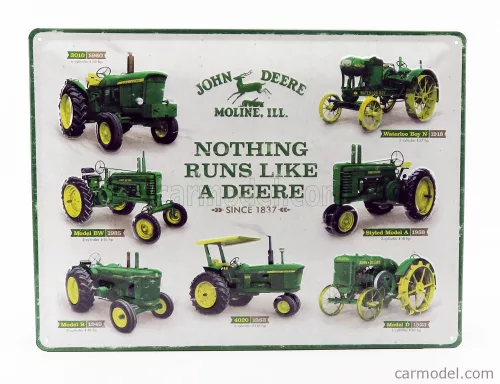 Edicola - Accessories 3D Metal Plate - John Deere Chart Green Yellow