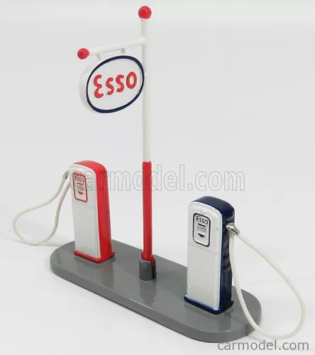 Edicola - Accessories Pompa Benzina - Pump Oil Gas Fuel Esso Red Blue White