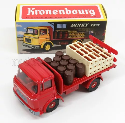 Edicola - BERLIET GAK TRUCK - BEER KRONENBOURG - PLATEAU BRASSEUR - BIRRA - 1970 RED
