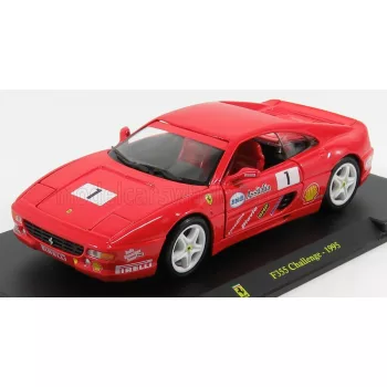   Edicola - FERRARI F355 CHALLENGE N 1 1995 - CON VETRINA - WITH SHOWCASE RED