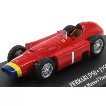   Edicola - FERRARI F1  D50 LONG NOSE N 1 JUAN MANUEL FANGIO SEASON 1956 WORLD CHAMPION RED
