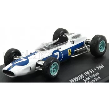   Edicola - FERRARI F1 158 TEAM N.A.R.T. NORTH AMERICAN RACING N 7 TEAM WORLD CHAMPION SEASON 1964 JOHN SURTEES WHITE BLUE