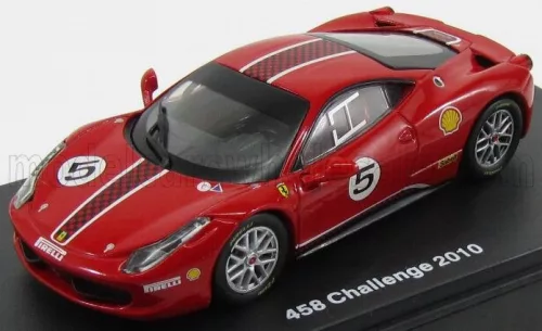 Edicola - FERRARI 458 ITALIA 8C N 5 CHALLENGE 2010 ROSSO CORSA 322 RED