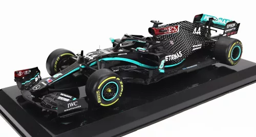 Edicola - MERCEDES GP F1  W11 EQ PERFORMANCE TEAM AMG PETRONAS MOTORSPORT N 44 WORLD CHAMPION WINNER SPANISH GP 2020 LEWIS HAMILTON - BLISTER BOX BLACK GREEN