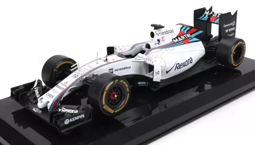Edicola - WILLIAMS F1  FW37 TEAM MARTINI RACING N 19 3rd MONZA ITALY GP 2015 FELIPE MASSA - BLISTER BOX WHITE
