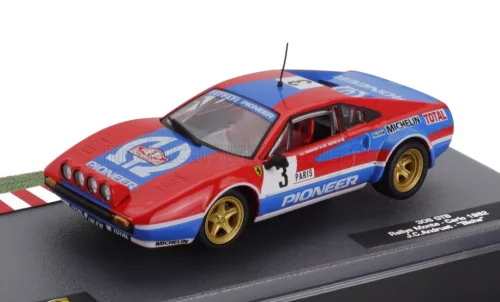 Edicola - FERRARI 308 GTB Gr.4 (night version) N 3 RALLY MONTECARLO 1982 JEAN CLAUDE ANDRUET - MICHELE PETIT BICHE RED BLUE