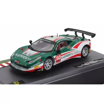   Edicola - FERRARI 458 ITALIA GT3 4.5L V8 TEAM AF CORSE N 50 24h SPA FRANCORCHAMPS 2015 ALEXANDER MOISEEV - GARRY KONDAKOV - RICCARDO RAGAZZI - RUI AGUAS GREEN WHITE RED