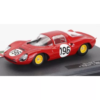   Edicola - FERRARI DINO 206S COUPE TEAM SEFAC N 196 2nd TARGA FLORIO 1966 GIANCARLO BAGHETTI - JEAN GUICHET RED WHITE