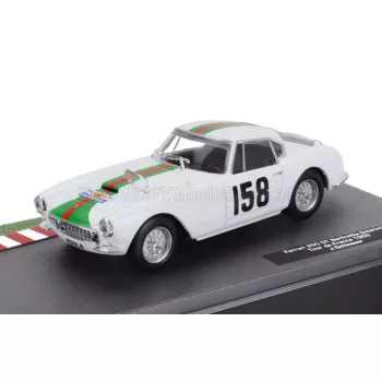   Edicola - FERRARI 250 GT BERLINETTA INTERIM N 158 TOUR DE FRANCE 1959 JO SCHLESSER - ANNIE SCHLESSER WHITE GREEN