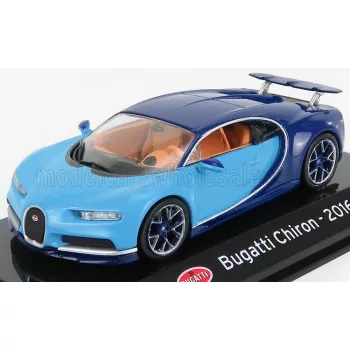   Edicola - BUGATTI CHIRON LE PATRON 2016 - CON VETRINA - WITH SHOWCASE 2 TONE BLUE