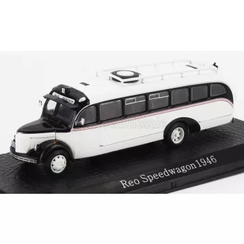   Edicola - REO SPEEDWAY AUTOBUS 1946 - DAMAGE DISPLAY BOX WHITE BLACK