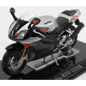   Edicola - APRILIA RSV 1000R 2010 - DAMAGE DISPLAY BOX SILVER BLACK