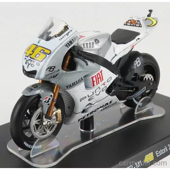   Edicola - Yamaha Yzr M1 N 46 World Champion Estoril Motogp 2009 Valentino Rossi White Silver