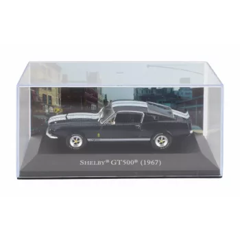   Edicola - FORD USA MUSTANG SHELBY GT500 COUPE 1967 - CON VETRINA - WITH SHOWCASE BLUE WHITE