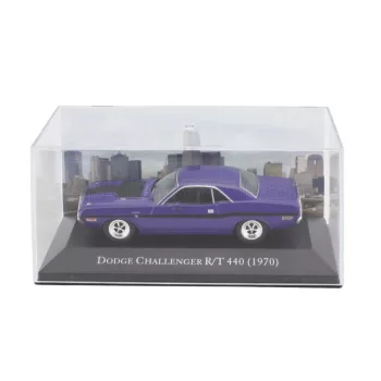   Edicola - DODGE CHALLENGER R/T 440 COUPE 1970 - CON VETRINA - WITH SHOWCASE PURPLE