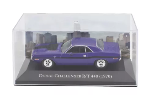 Edicola - DODGE CHALLENGER R/T 440 COUPE 1970 - CON VETRINA - WITH SHOWCASE PURPLE