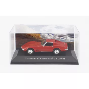   Edicola - CHEVROLET CORVETTE C3 COUPE 1968 - CON VETRINA - WITH SHOWCASE RED
