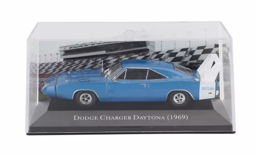 Edicola - DODGE CHARGER DAYTONA 1969 - CON VETRINA - WITH SHOWCASE BLUE WHITE