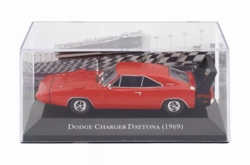 Edicola - DODGE CHARGER DAYTONA 1969 - CON VETRINA - WITH SHOWCASE RED BLACK