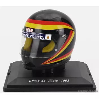   Edicola - Helmet F1 Casco - March 821 N 19 Season 1982 Emilio De Villota Black Yellow