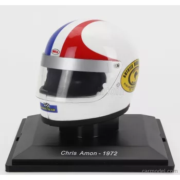   Edicola - Helmet F1 Casco - Matra Simca Ms120D N 9 Season 1972 Chris Amon White Red Blue
