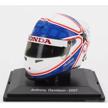   Edicola - Helmet F1 Casco - Super Aguri Sa07 N 23 Season 2007 Anthony Davidson White Blue Red