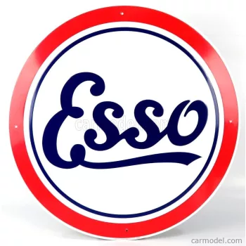   Edicola - Accessories Metal Round Plate - Esso White Blue Red