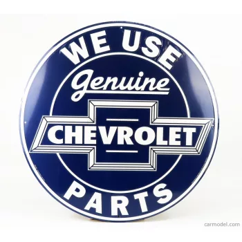   Edicola - Accessories Metal Round Plate - Chevrolet Genuine Parts Blue White