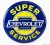 Edicola - Accessories Metal Round Plate - Chevrolet Super Service Yellow Blue