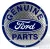 Edicola - Accessories Metal Round Plate - Ford Genuine Parts Diamond Plate Blue Silver