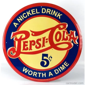 Edicola - Accessories Metal Round Plate - Pepsi Blue Red