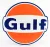 Edicola - ACCESSORIES METAL ROUND PLATE - GULF ORANGE WHITE BLUE