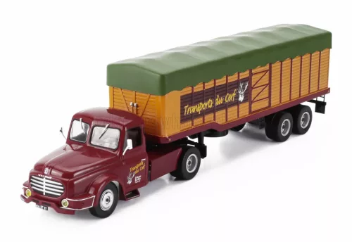 Edicola - WILLEME LC610 TRUCK TRANSPORTS DU CERF 1952 - WITHOUT CARD BOX RED ORANGE GREEN