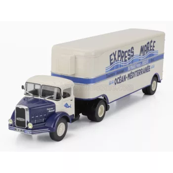   Edicola - BERNARD 150MB TRUCK SEMI-FRIGO EXPRESS MAREE TRANSPORTS 1951 - WITHOUT CARD BOX CREAM BLUE