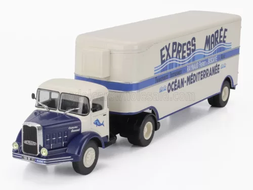 Edicola - BERNARD 150MB TRUCK SEMI-FRIGO EXPRESS MAREE TRANSPORTS 1951 - WITHOUT CARD BOX CREAM BLUE