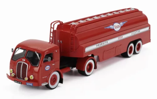 Edicola - SOMUA JL17 TRUCK TANKER TRUCK ESSO PRODUITS AVIATION 1955 - WITHOUT CARD BOX RED